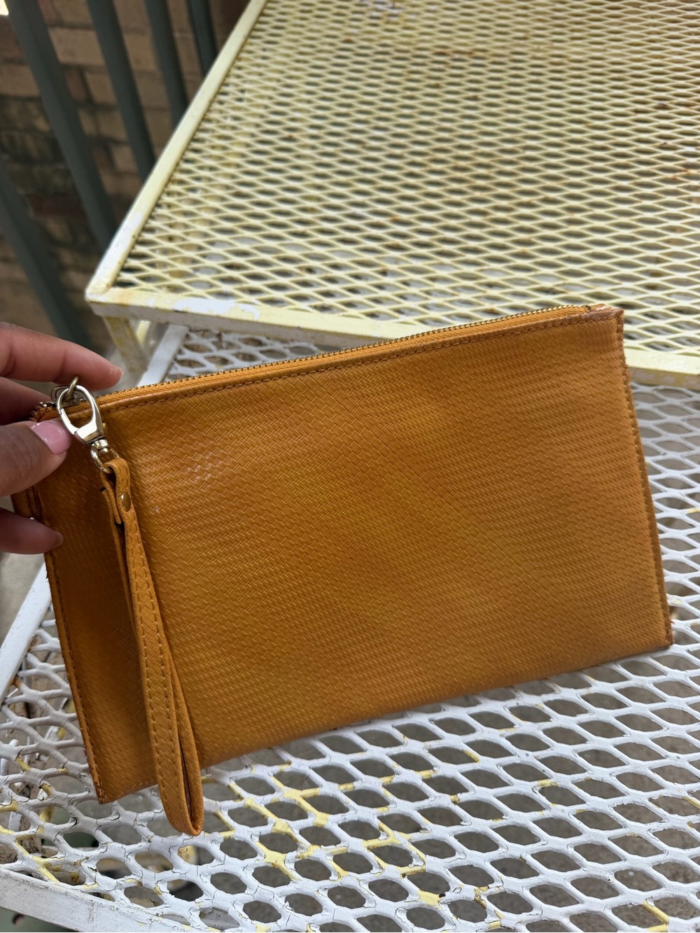 Women's Mustard Wristlet Clutch - Versatile Everyday Bag